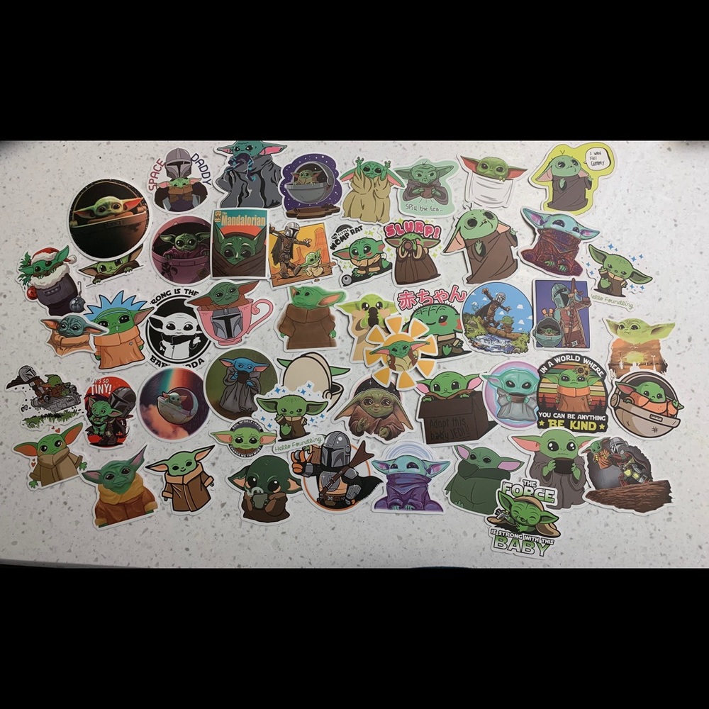 Baby yoda stickers